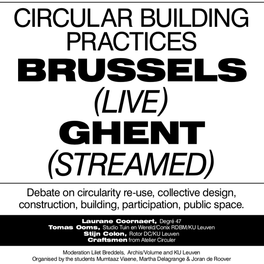 Laurane Coornaert en intervention : « Circular Building Practices », Faculté d’Architecture, KU Leuven