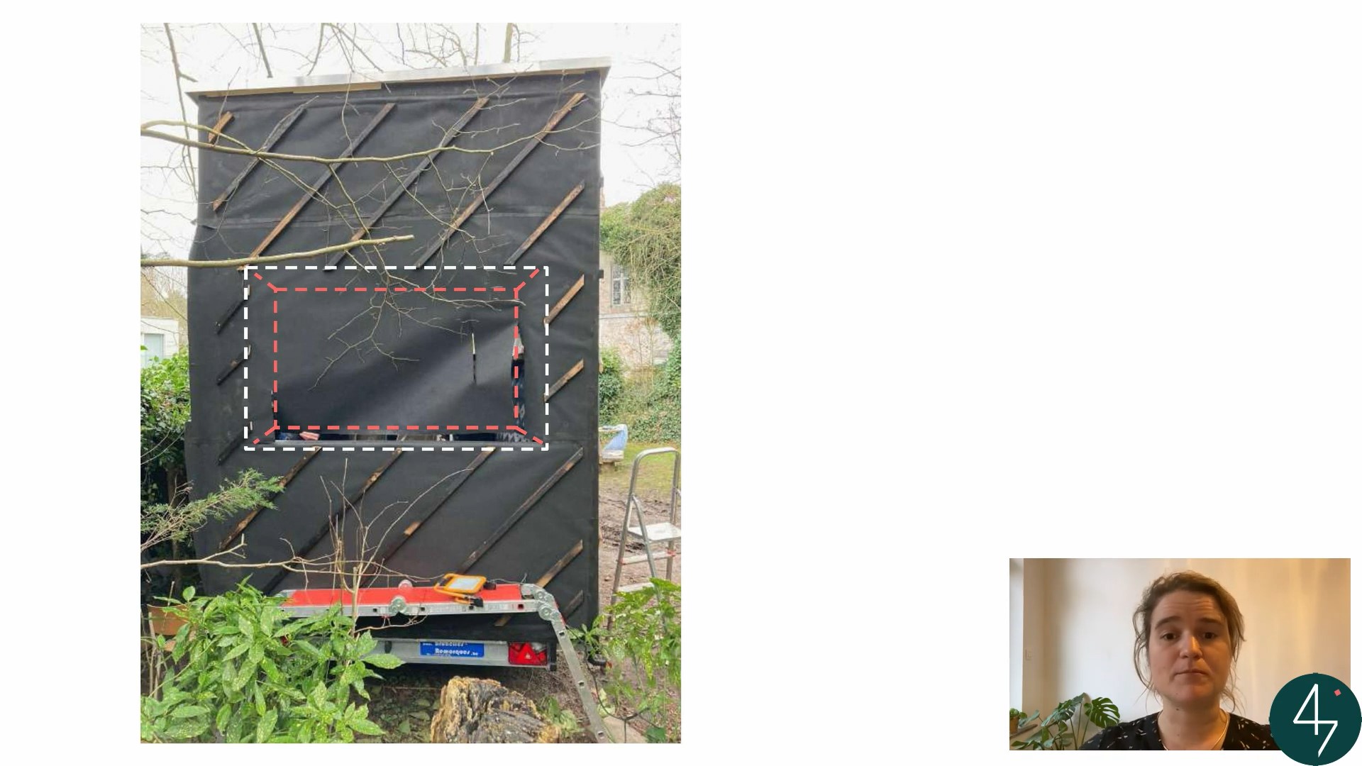 Détail de l’étanchéité autour d’une fenêtre