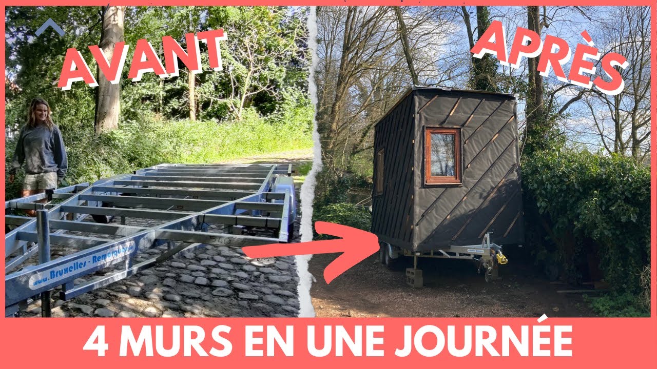Vidéo : assembler une tiny house en plein hiver